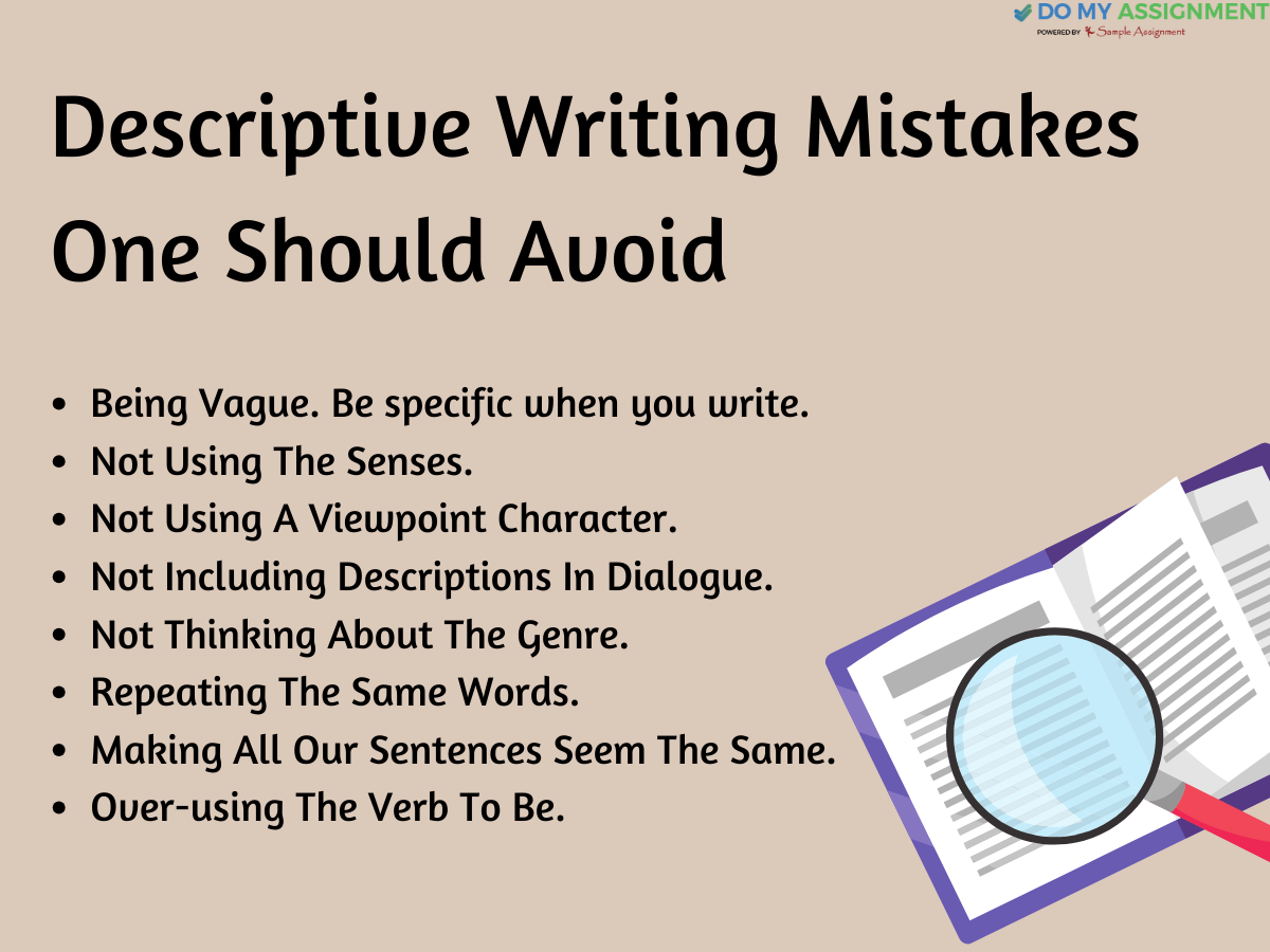 descriptive writing mistakes