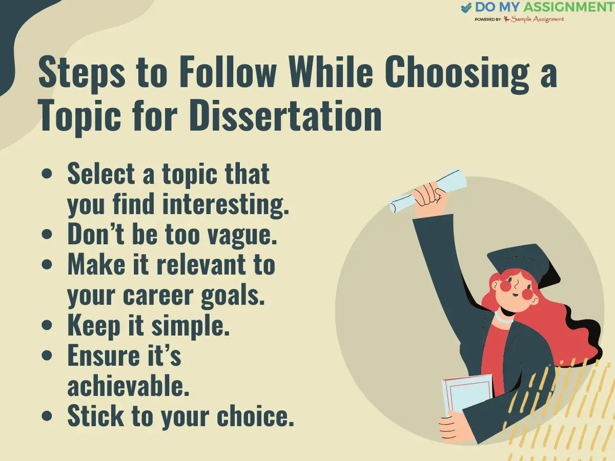 steps to follow to select dissertation topics